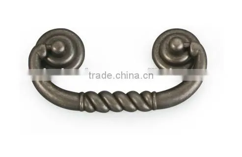 Vintage Zinc Alloy Cabinet Pull Handle With Black Powder Coating photo-2