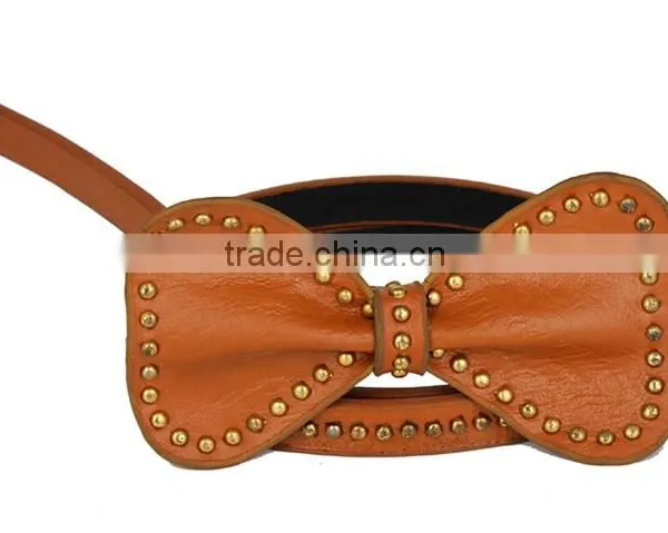 2014 Korean Fashion Ladies PU Rivet Bowknot Belt SWF-W15062925 photo-4
