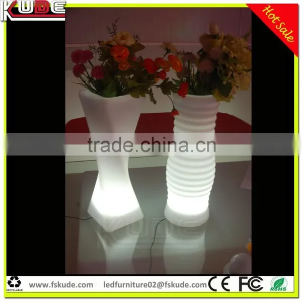 PE Plastic Material LED Round Flowerpot/planter Pot With RGB Light Glowing photo-5