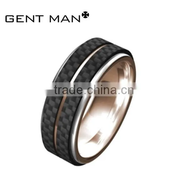 8mm Tungsten Carbon Fiber Ring Couple Titanium Rings For Men & Women photo-6