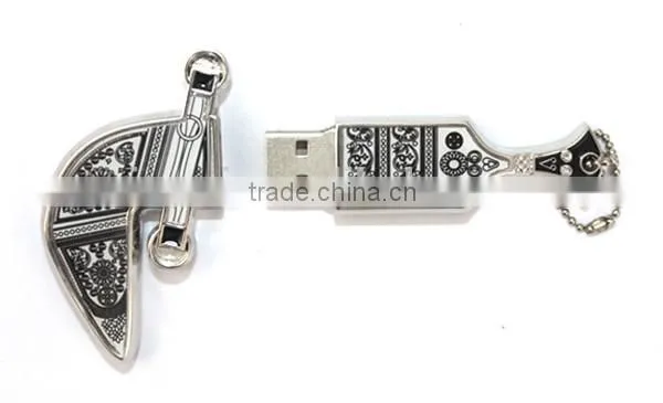 Separate Knife Shape Usb Flash Disk With Chain