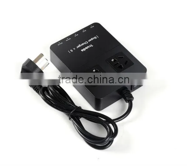 40 Watts 5V / 10A Intelligent Multiple 5 Port USB Charger Wall Charger photo-3