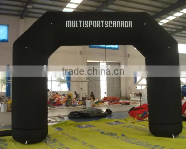 Customized Design High Quality Advertising Black Inflatable Finish Line Arch photo-3