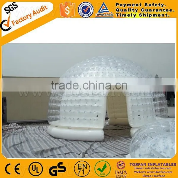 1.0 mm PVC Clear Inflatable Dome Tent,inflatable Sealed Bubble Tent F4016B photo-5