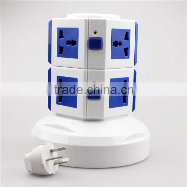 ME-S2 Cube Socket Vertical Stip Lug Plate Socket/coloured Sockets and Switches With Overload Protection+4 Usb 5 Meter Power Line photo-2