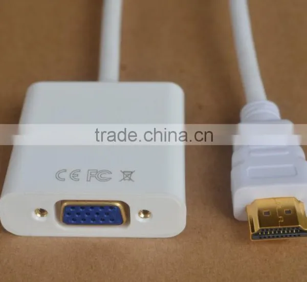HDMI to VGA Video Adapter Converter With Audio for Desktop PC / Laptop / Ultrabook - 1920x1200