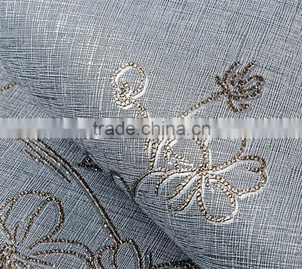 Floral Sky Blue Color Home Decor Wallpaper photo-6