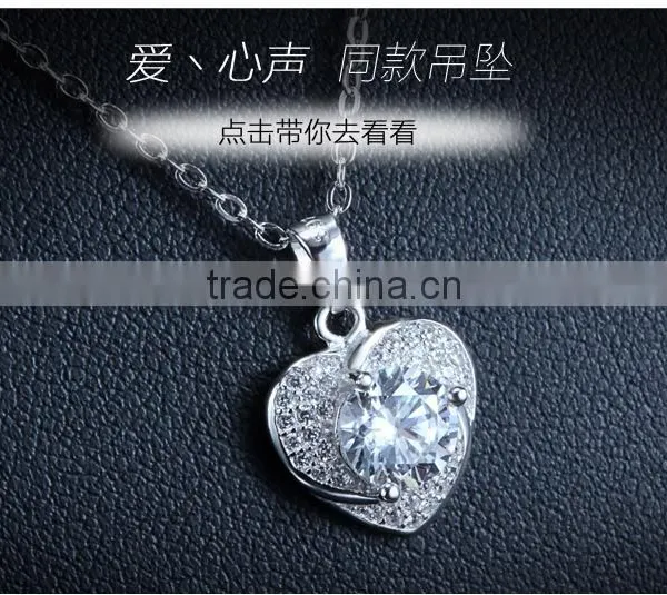 925 Sterling Silver Heart Micro Zircon Ear Studs With Paving Setting photo-3