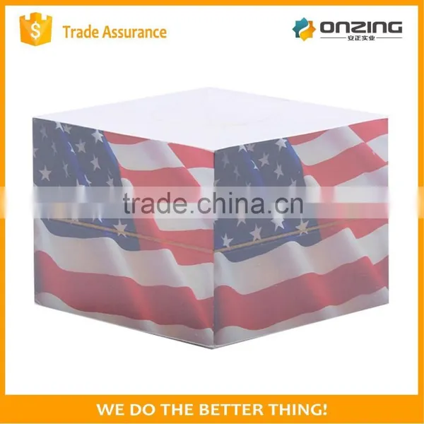 OEM Custom Design 4 Sides Printing Cube Shape Tear off Bulk Notepad photo-3