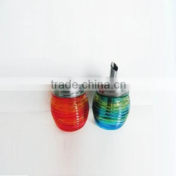 Ball Shape Glass Spice Jar With Metal Lid photo-3