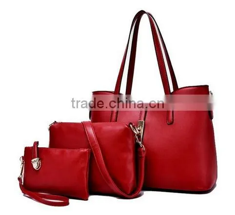 Fashion Meet Color Stylish Women Handbag Shoulder Bags Tote Purse Messenger Bag Set