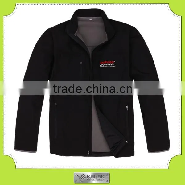 Cusmtom Royal Blue Men Fleece Lining Polyester Windproof Jacket photo-6