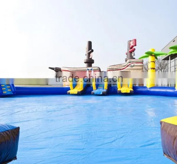 Customized Inflatable Ground Water Park High Sale Huge Inflatable Pool With Slides photo-6
