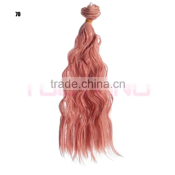 25cm Long Wavy Hair Extension Doll Wigs DIY Hairpiece photo-3