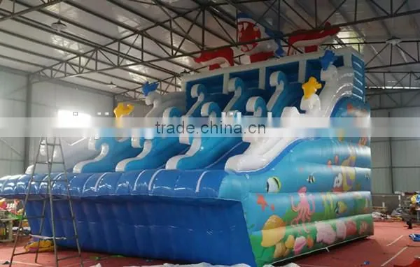Water Park Kids Jumping Inflatable Castle Slide With Rocking Climbing photo-4