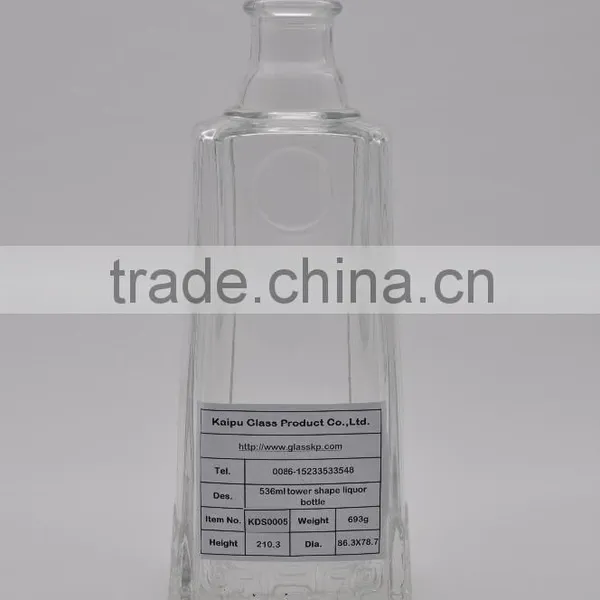 KDS0005 536ml Tower Shape Liquor Bottle