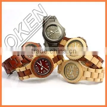 2016 Fashion Wood Watches Made in Japan Coco Watches With Calendar