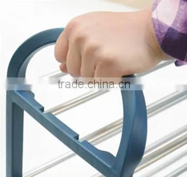 SR00285 Home Use 5 Layers Free Standing Plastic and Iron Tube Shoe Rack photo-5