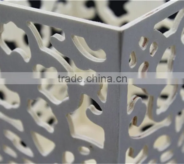Wooden Trash Can,hollow Out Plywood Bin,hollow Out Unfinished Wooden Bin photo-6
