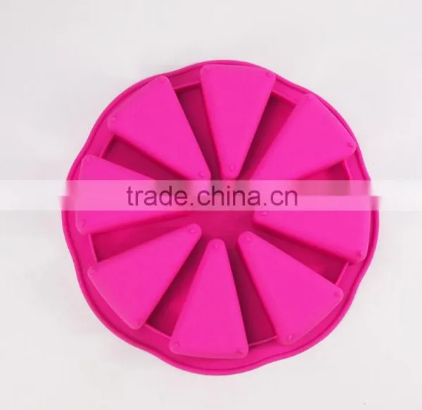 Pink Food Grade 8 Slice Silicon Cake Mould Silicone photo-4
