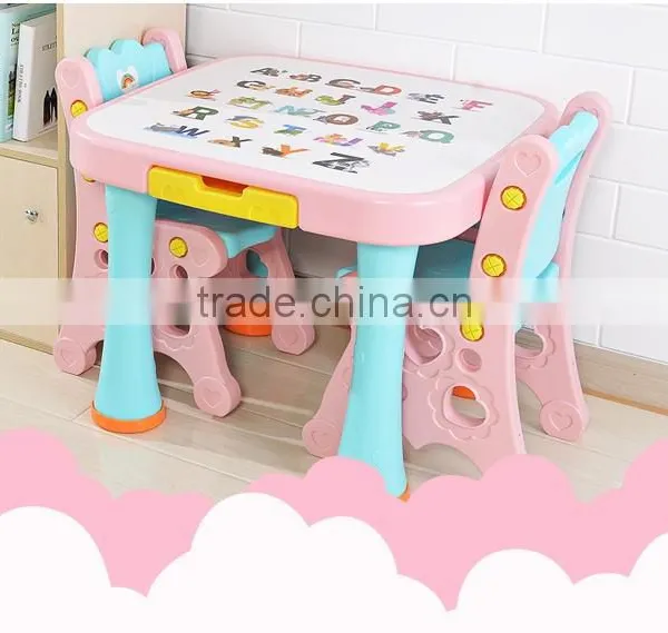 Children Study Tables and Chairs Kids Desk Furniture photo-2