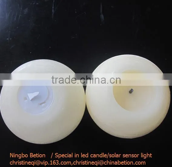 Round Ball Shaped Flamleless Candles Yellower Flicking Wax Candle photo-4