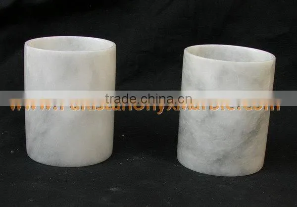 NEW MARBLE FLOWER VASES CARRARA ZIARAT WHITE photo-5