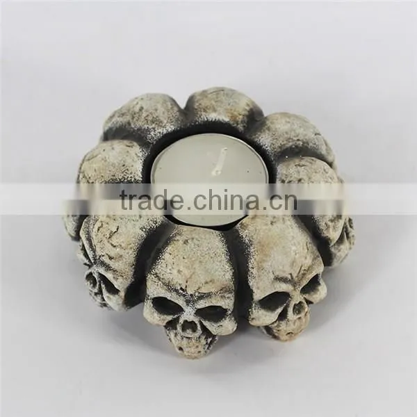 Resin Halloween Skull Candle Holder photo-3