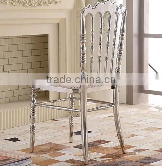 Polished Silver Stainless Steel Luxury Modern Chiavari Chair LQ-SSC001 photo-2