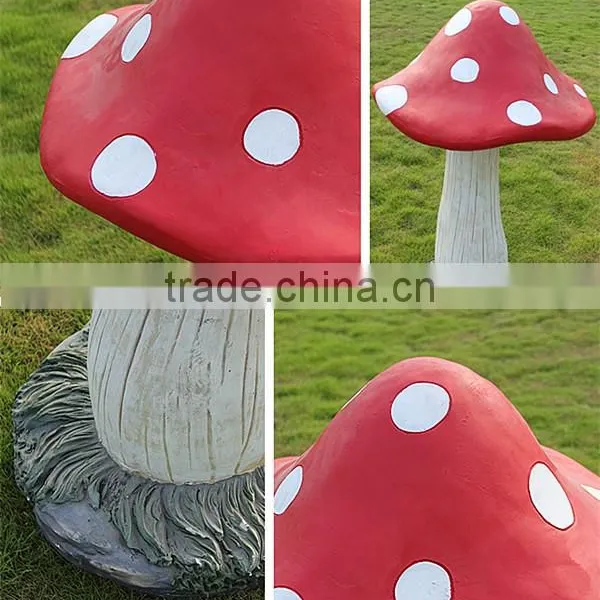 Garden Ornaments Fiberglass Decorative Garden Mushroom Sculpture photo-3