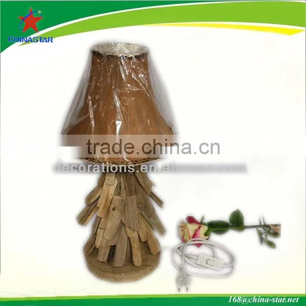 Lamp With Wood Stand