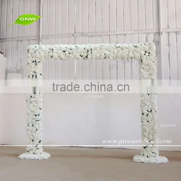 GNW FLWA1705001 White Rose and Hydrangea Wedding Flower Arch for Wedding Backdrop photo-3