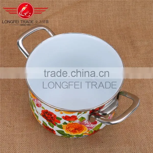 Hot Sale New Design Enamel / Ceramic 24cm Cookware Pot Set/ Deep Soup Pot Stock Pot photo-6