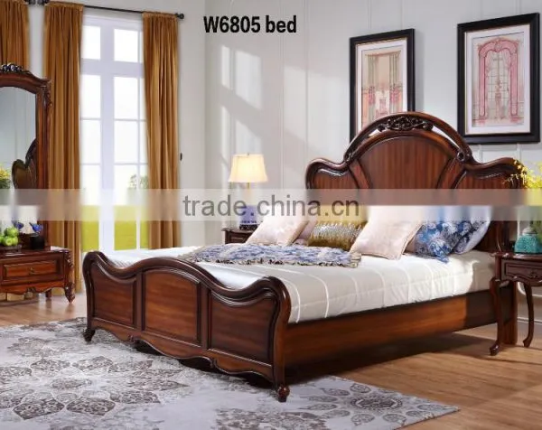 W6821Antique French Style Wardrobe/bedroom Wooden Wardrobe Design Pictures Wooden Clothes Wardrobe Designs photo-4
