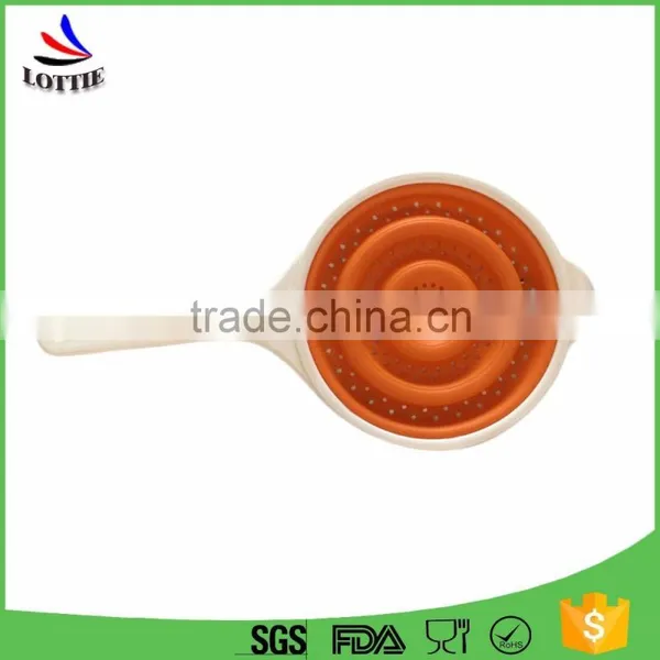 Wholesale Kitchen Silicone Collapsible Strainer Colander photo-3