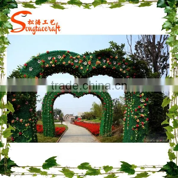 Factory Hot Sale Customized Artificial Glass Flower Wall Art for Wedding Decor photo-2