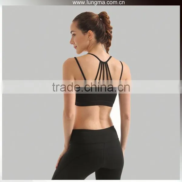 Hot Sale Running Sports Wear Racerback Crane Sports Bra Sexy photo-3