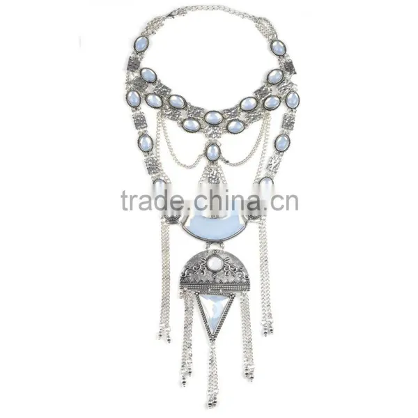 Hot Style Multilayer Vintage Heavy Metal Plated Choker Necklace photo-6
