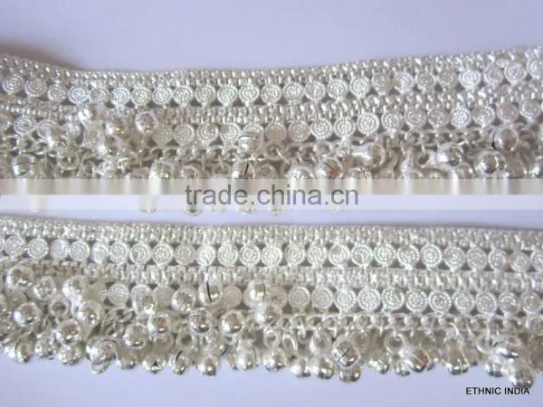 BROAD Anklets Silver Tone BELLS Payal photo-2