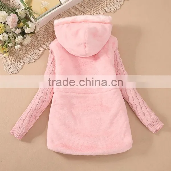 Hot Sale Kids Wholesale Long Winter Clothes Children Faux Fur Coats For Girls photo-2