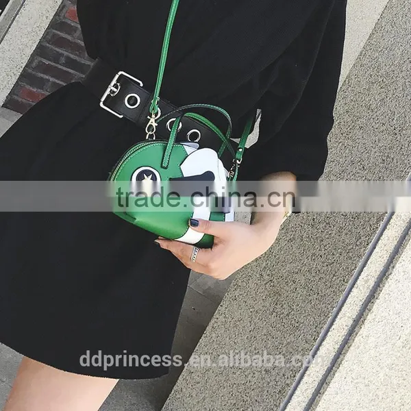 Newest Animal Shape Kids Bag Green Bag Shoulder Hand Casual Cosmetic Bag photo-6