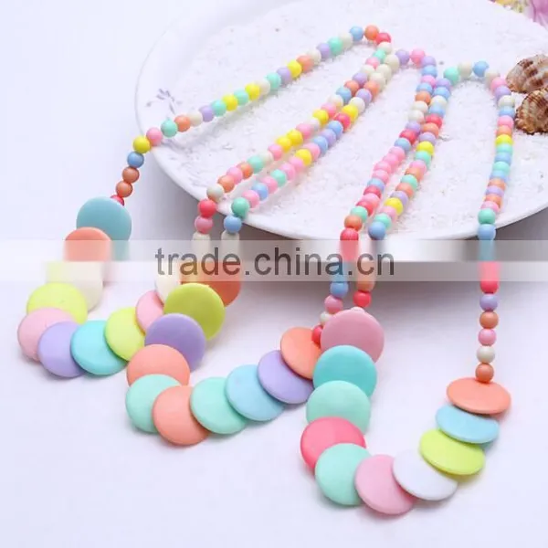 Zm35069a Fashion Jewelry Plastic Bead Necklace and Bracelet Set Accessories for Kids photo-3