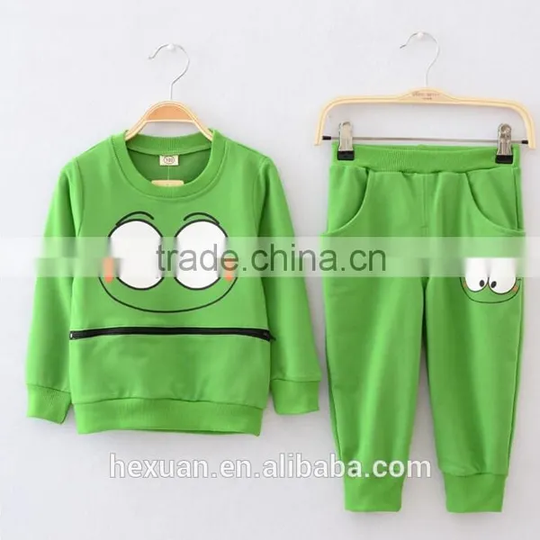 Sports Autumn Long Sleeve Fashion Boy's Children Clothing Set For Sale photo-2