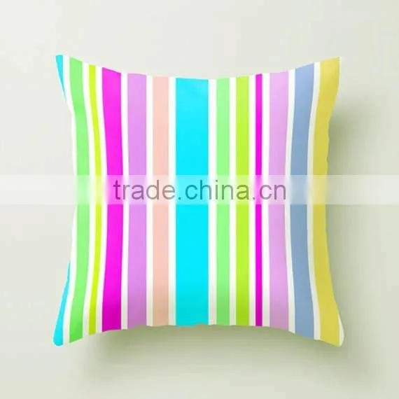 China Wholesale Home Decor Rainbow Striped Pillow Cover photo-4