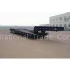 SGS Low Bed Semi Trailer With Air Suspension For Loaders Transportation