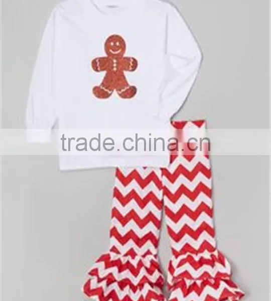 Cute Baby Stripe Ruffle Boutique Plain Kids Outfit photo-6