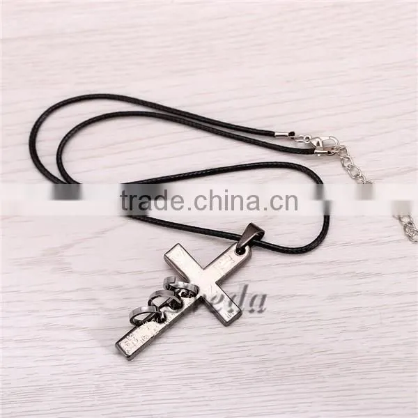 Japanese Anime Death Note L Cross Pendants Death Note Necklace Wholesale Fashion Jewelry photo-6