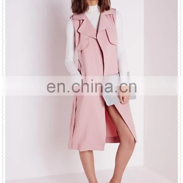 Korea Fashion Female Hot Pink Winter Coat Custom Low Price photo-3
