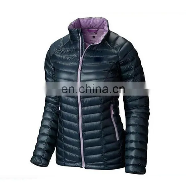 Navy Blue Waterproof Shell Down Jacket for Woman Cold Weather photo-5