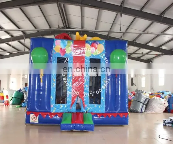 2013 Birthday Gift Box Trampoline/jumping Bed, EN14960, Blue photo-3
